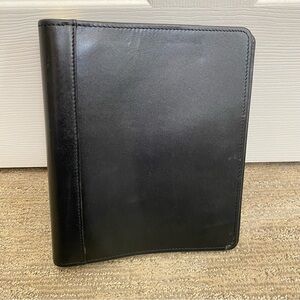 Franklin Covey Classic Open Leather Binder 7 gold rings